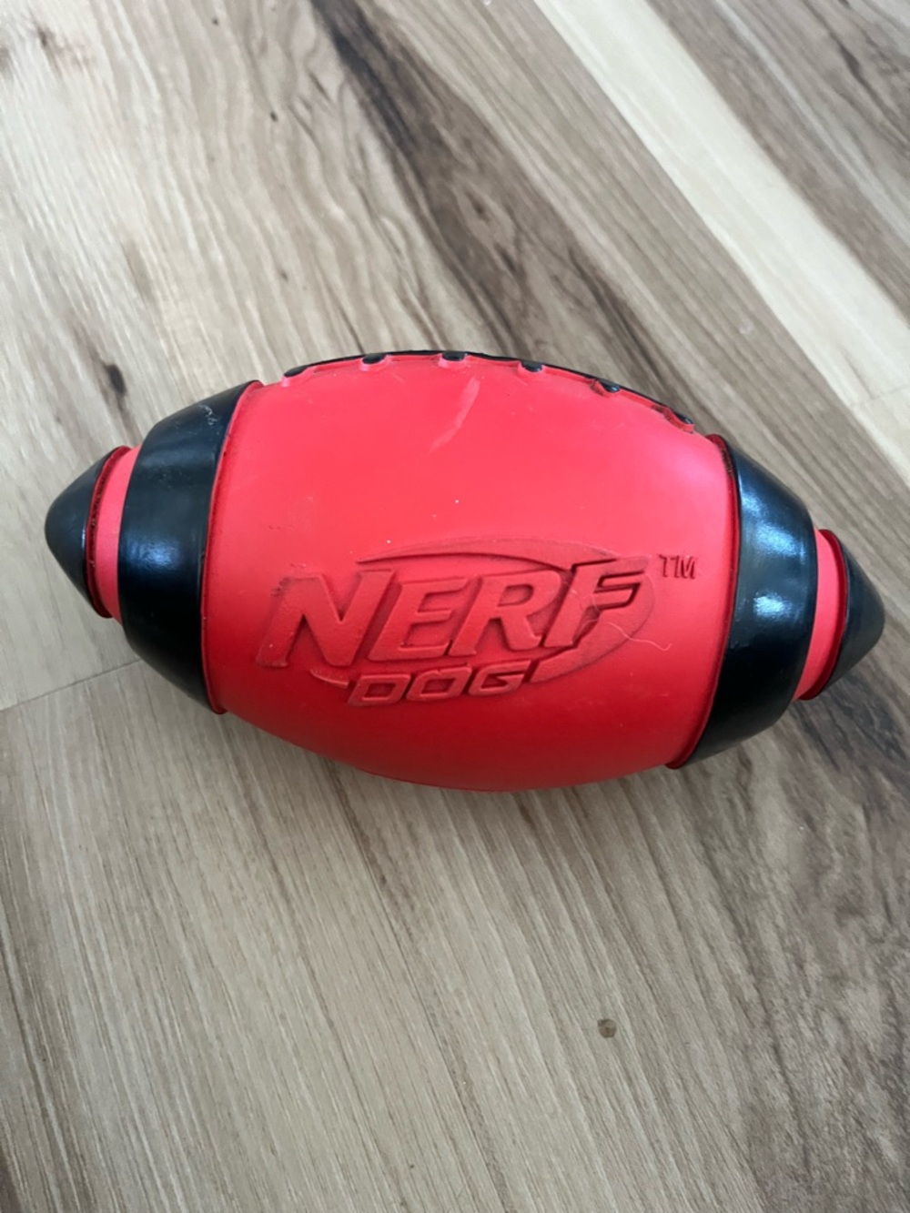 NERF Dog Red & Black Rubber Throw Toy